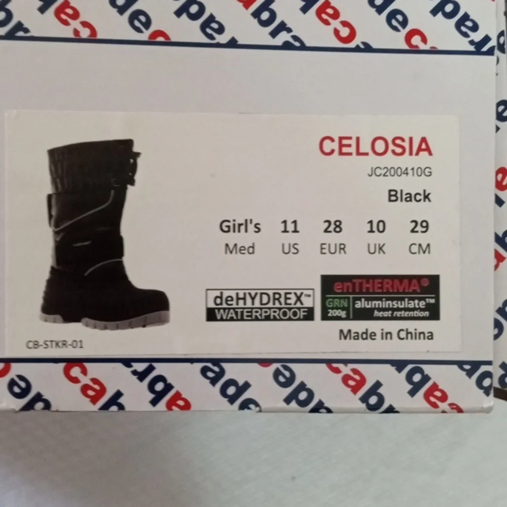 Celosia Girl's Snow Boot: Insulated, deHYDREX Waterproof, Memory Foam